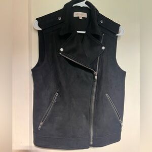 Philosophy Faux Suede Moto Vest Size L